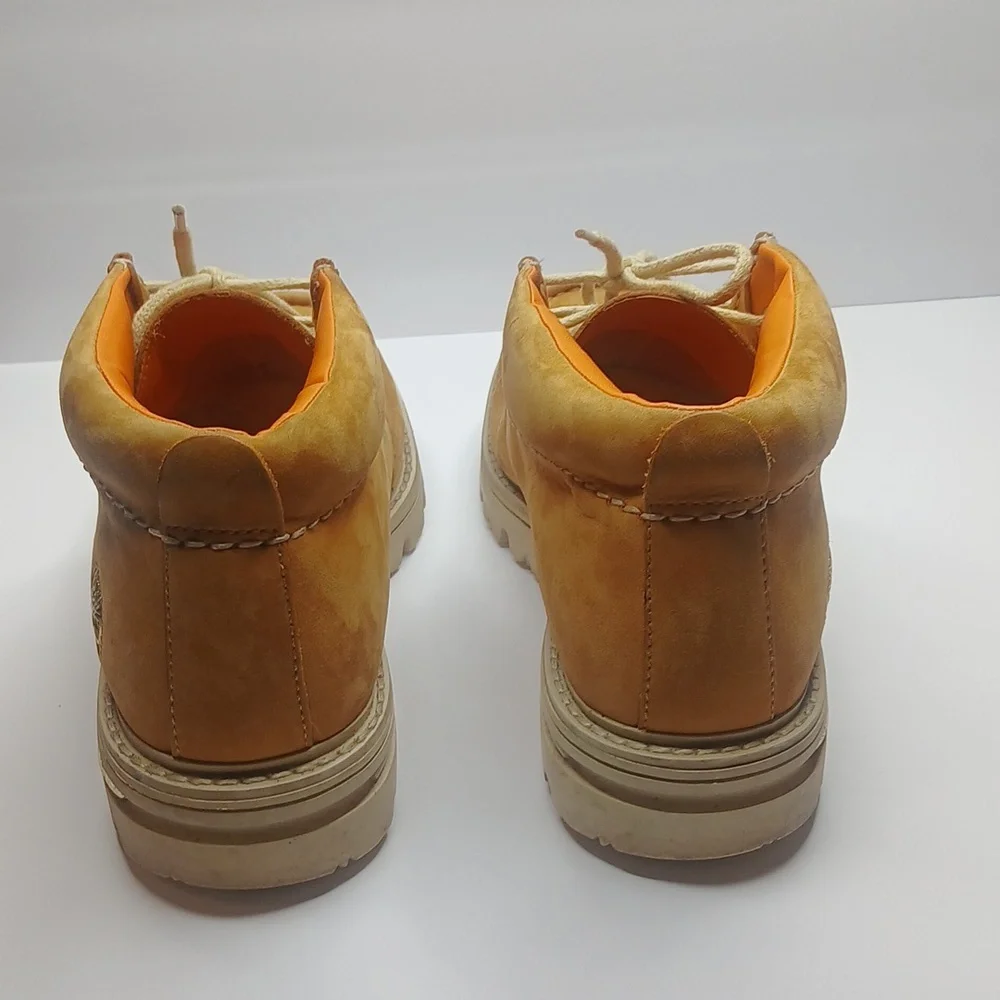 Timberland Moc Toe Boot Mens 10 Wheat 59018 Nubuck Leather Lug Sole Chukka